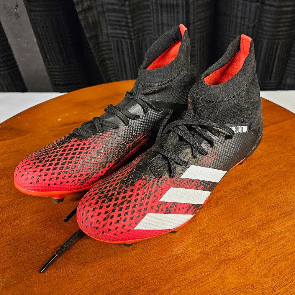 Adidas Men's Black and Red Predator Soccer Cleats